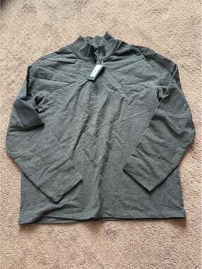 Patrick Assaraf Men’s Grey Half Zip Pullover Size L